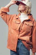 Load image into Gallery viewer, Oversized Sherpa Lined Corduroy Shacket
