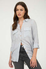 Load image into Gallery viewer, Black Striped Button Down
