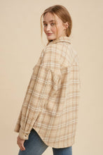 Load image into Gallery viewer, Natural Plaid Shacket
