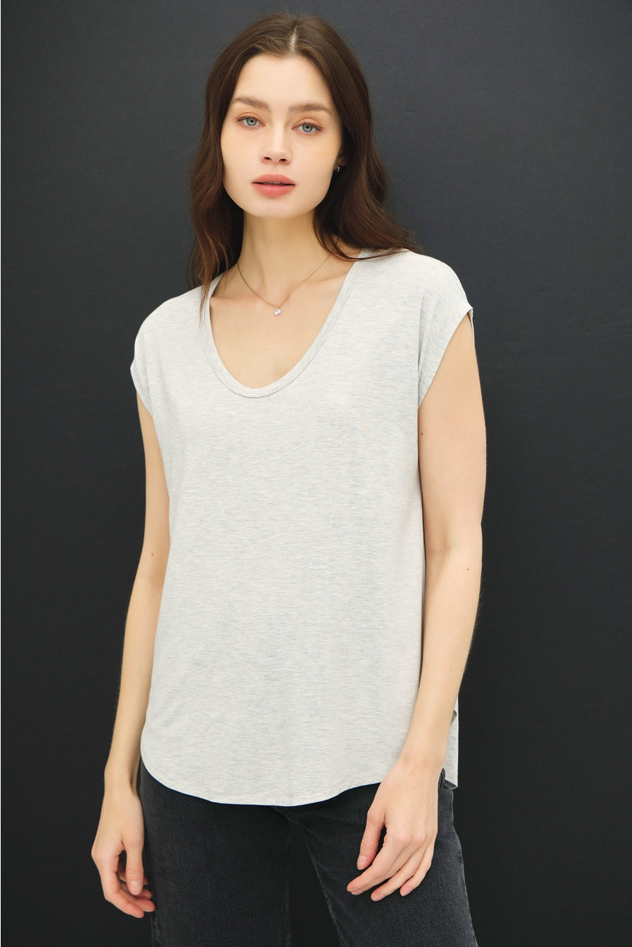 Grey Bamboo Modal Tee