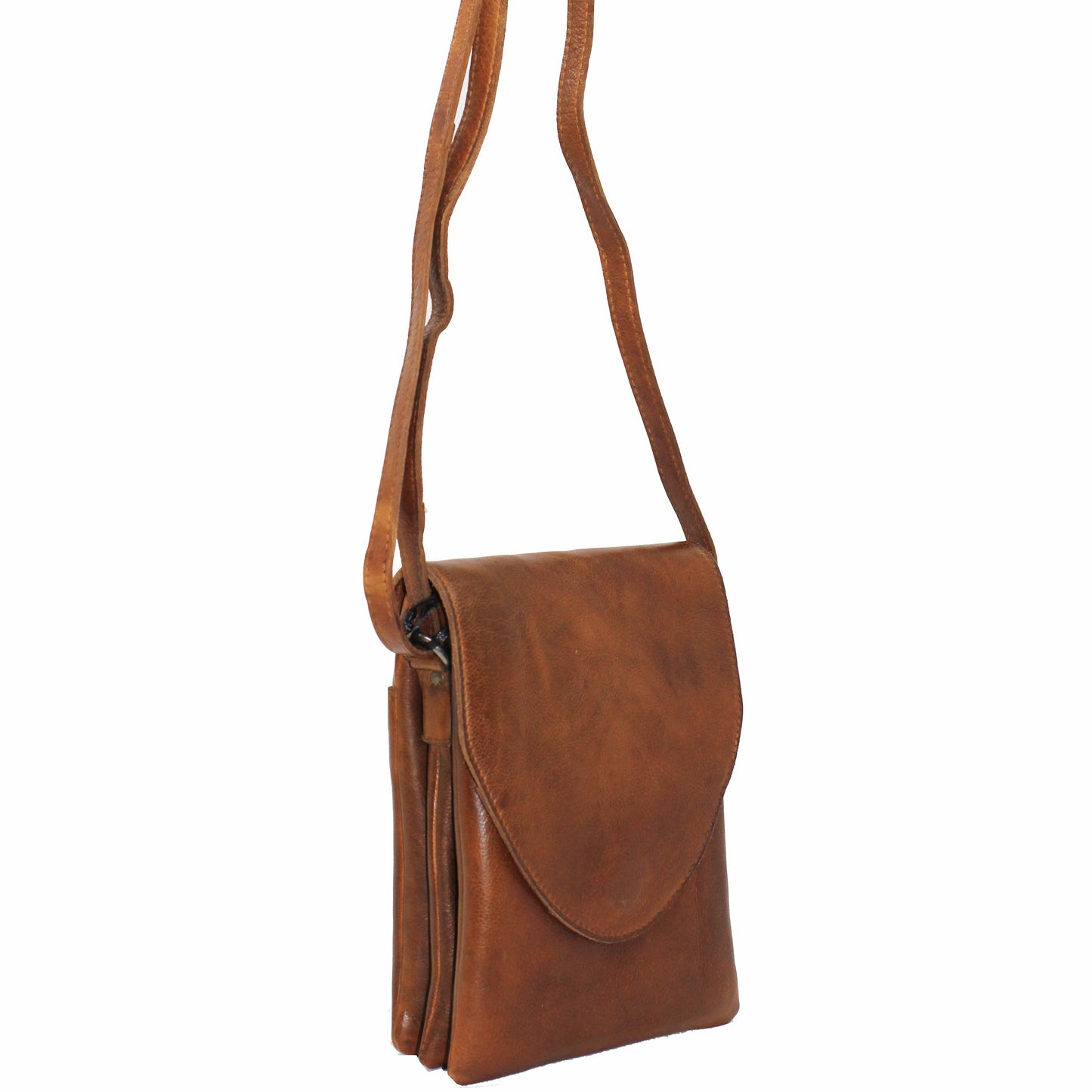 Pippa Handcrafted Leather Crossbody Bags: Cognac