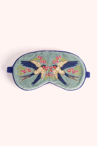 Swooping Swallows Lavender Eye Mask Powder Design