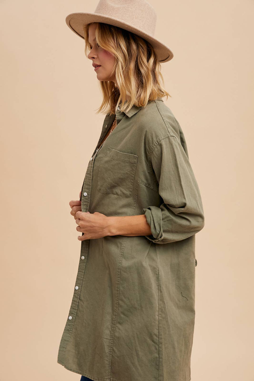 Linen Blend Jacket Shirt